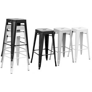 5 Taburetes tol ek limited, acero, gris plata - 5 unidades