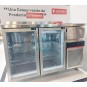 Frente Mostrador Expositor Refrigerado, 1,5 Metros, 2 Puertas Cristal, Almison