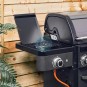 Barbacoa Híbrida Gas Carbón, 5 Quemadores, Negra, con Carro, Grillstream Legacy
