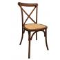 2 Sillas cross sx, madera de haya, nogal, asiento de ratán - 2 unidades