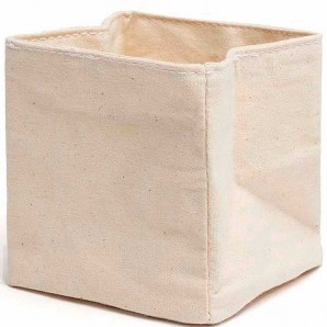 Panera Cuadrada 12x12 cm, Algodón y Poliéster, Beige, Comas