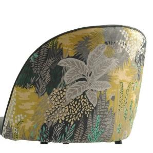 4 Sillas palm sky blue, metal, tapizado velvet azul con trasera palm - 4 unidades