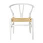 2 Sillas wish, madera de haya, blanca, fibra trenzada - 2 unidades