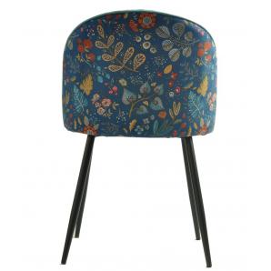 4 Sillas carnaval yellow, metal, tapizado velvet amarillo con trasera carnaval - 4 unidades