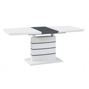 Mesa chambery, extensible, lacada blanca, 140 ~ 180 x 80 cms
