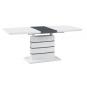 Mesa chambery, extensible, lacada blanca, 140 ~ 180 x 80 cms