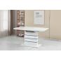 Mesa chambery, extensible, lacada blanca, 140 ~ 180 x 80 cms