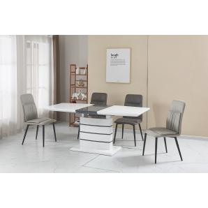 Mesa chambery, extensible, lacada blanca, 140 ~ 180 x 80 cms