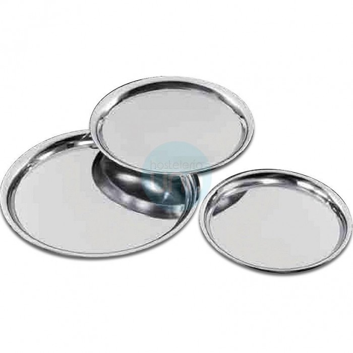 Bandeja Circular Ø 36 cm para Camarero en Acero inoxidable, Fricosmos