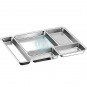 Bandeja 44x35 cm con 5 Compartimentos en Acero inoxidable, Fricosmos