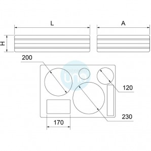 Bandeja Rectangular Isotérmica para Vajilla, Tapa Euronorm 1/1, Polipropileno, Fricosmos