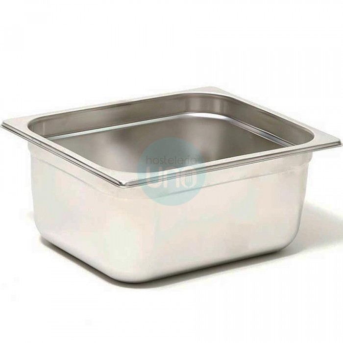 Cubeta Gastronorm GN1/2, 32,5x26,5 cm Alto 10 cm, Acero inoxidable, 6 Litros, Comas