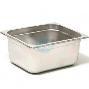 Cubeta Gastronorm GN1/2, 32,5x26,5 cm Alto 20 cm, Acero inoxidable, 12 Litros, Comas