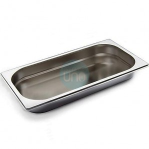 Cubeta Gastronorm GN1/3, 32,5x17,6 cm Alto 4 cm, Acero inoxidable, 1,5 Litros, Comas