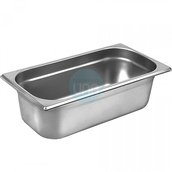 Cubeta Gastronorm GN1/3, 32,5x17,6 cm Alto 6,5 cm, Acero inoxidable, 2,4 Litros, Comas