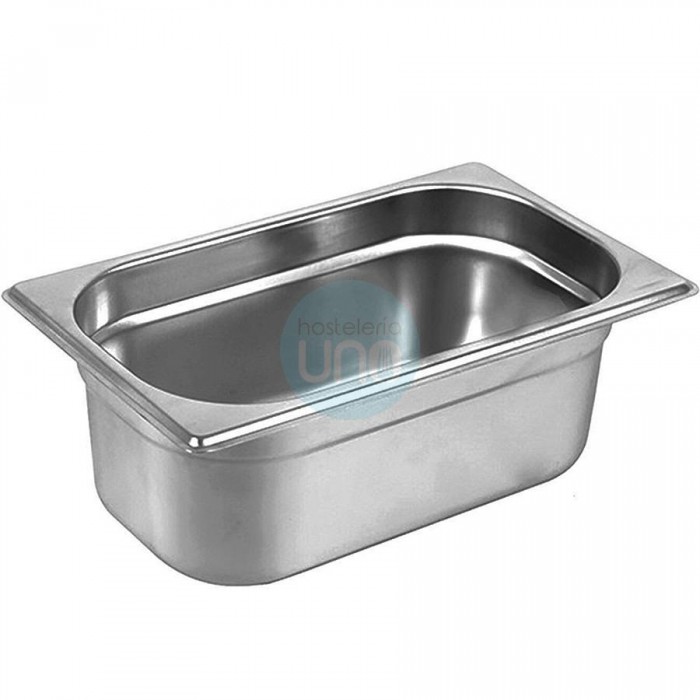 Cubeta Gastronorm GN1/4, 26,5x16,2 cm Alto 10 cm, Acero inoxidable, 2,5 Litros, Comas