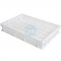 Caja Alimentaria Perforada Apilable 60x40 cm, Polietileno Blanco, Masa Pizza, 20 Litros, Fricosmos