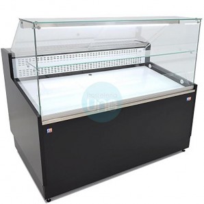 Vitrina Expositora Refrigerada Negra, 1 Metro Ancho, Fondo 97,3 cm, Frío Estático, CHVRE100