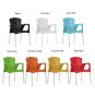 2 Sillones sena, apilable, polipropileno rojo* - 2 unidades