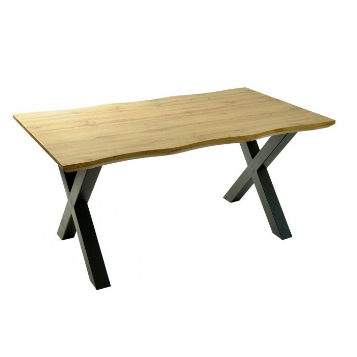 Mesa lerma 160, metal, negro, tapa dm bilaminado 160 x 90 cms