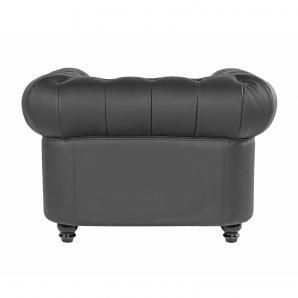 Sillón chester new, similpiel negra