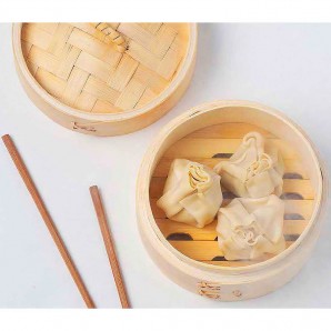 4 Vaporeras de Bambú Ø 13 cm Dim-Sum - 4 unidades