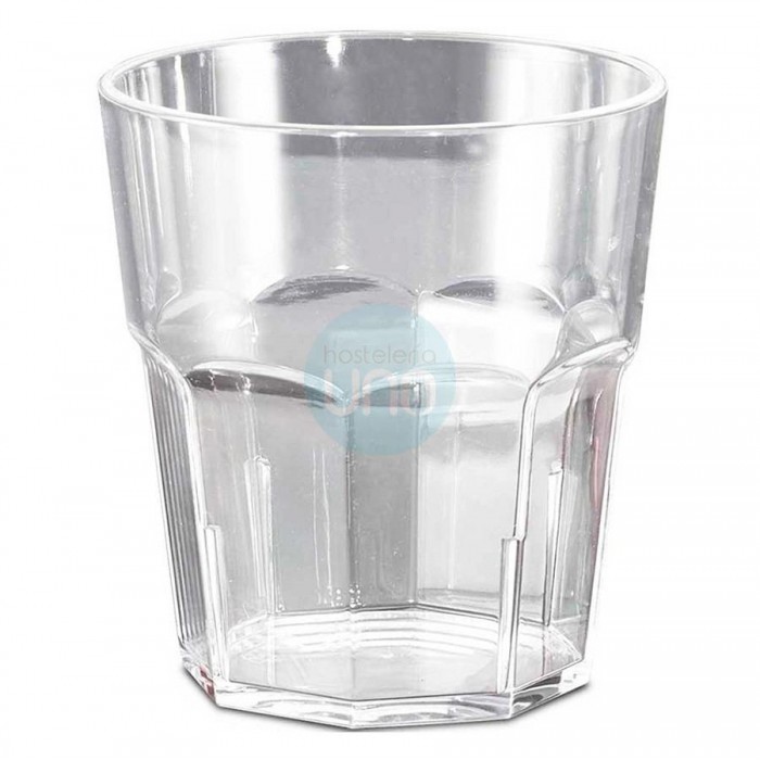 24 Vasos de Policarbonato 27 cl, Diámetro 8 cm, Color Transparente - 24 unidades