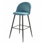 4 Taburetes carnaval sky blue, metal, tapizado velvet azul con trasera carnaval - 4 unidades