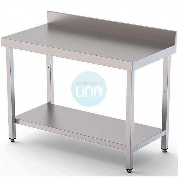 Mesa Mural, 1,1 Metros Ancho, Fondo 35 cm, 1 Estante, Acero inoxidable, MM1135 Mesa Mural, 1,1 Metros Ancho, Fondo 35 cm, 1 Estante, Acero inoxidable, MM1135