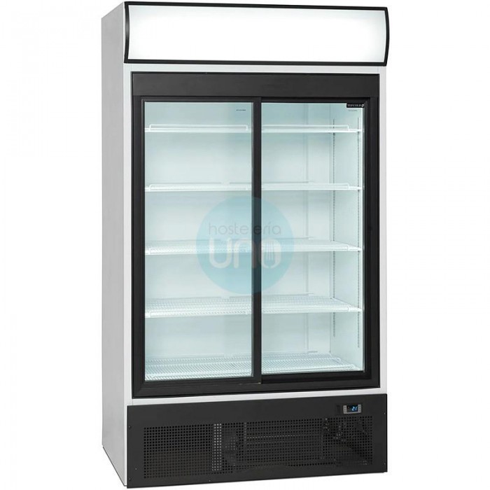 Armario Expositor Refrigerado, 1,1 Metros Ancho, Puertas Correderas Cristal, Fondo 82 cm, 875 Litros, TEFCOLD