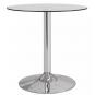 Mesa bernie 60r, cromada, cristal templado 60 cms diámetro