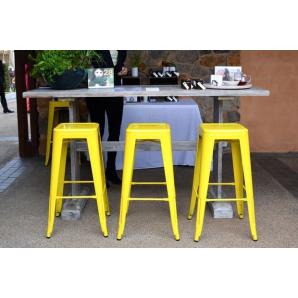 5 Taburetes tol ek limited, acero, amarillo - 5 unidades