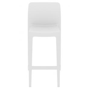 4 Taburetes litoral, apilable, polipropileno blanco - 4 unidades