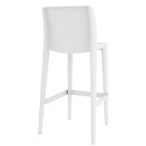 4 Taburetes litoral, apilable, polipropileno blanco - 4 unidades