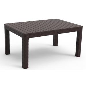 Mesa albufeira, baja, polipropileno marrón chocolate, 90 x 60 cms