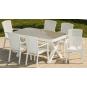 4 Sillones aruba, apilable, polipropileno blanco - 4 unidades