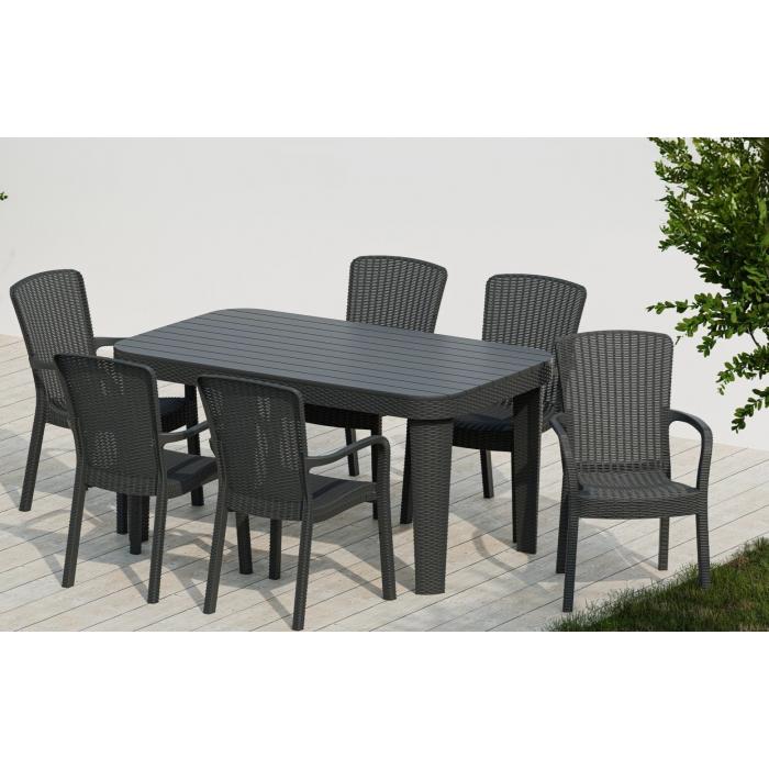 Mesa mojácar, polipropileno antracita, 150 x 90 cms Mesa mojácar, polipropileno antracita, 150 x 90 cms