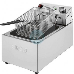 Freidora Eléctrica Sobremesa, 1 Cuba de 5 Litros, con Temporizador Digital, Buffalo