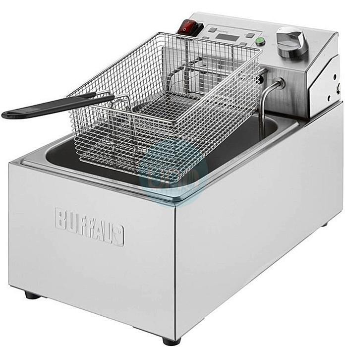 Freidora Eléctrica Sobremesa, 1 Cuba de 5 Litros, con Temporizador Digital, Buffalo Freidora Eléctrica Sobremesa, 1 Cuba de 5 Litros, con Temporizador Digital, Buffalo