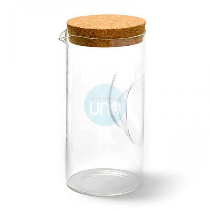 Jarra Botella de Cristal, Tapón Corcho, 1,2 Litros, Diámetro Ø 10,5 cm, Altura 18 cm, Comas Jarra Botella de Cristal, Tapón Corcho, 1,2 Litros, Diámetro Ø 10,5 cm, Altura 18 cm, Comas