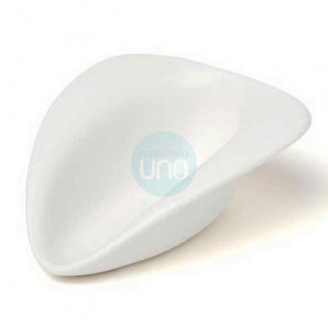 12 Platos Pequeños Hondos 7x8 cm, Porcelana Blanca, 3,4 cm Alto, Esmalte Mate con Textura, Comas - 12 unidades