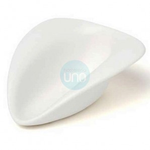 12 Platos Pequeños Hondos 8,2x10,1 cm, Porcelana Blanca, 4,2 cm Alto, Esmalte Mate con Textura, Comas - 12 unidades