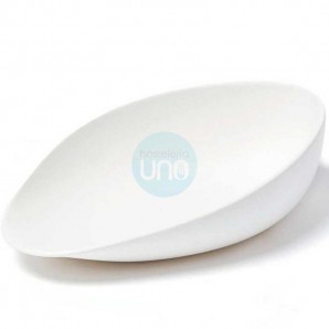 8 Platos Grandes Hondos 14,1x23,2 cm, Porcelana Blanca, 6,2 cm Alto, Esmalte Mate con Textura, Comas - 8 unidades