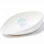 8 Platos Grandes Hondos 14,1x23,2 cm, Porcelana Blanca, 6,2 cm Alto, Esmalte Mate con Textura, Comas - 8 unidades