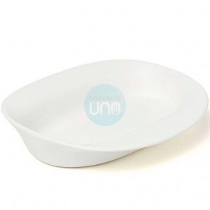 12 Platos Medianos Hondos 11,4x12,5 cm, Porcelana Blanca, 2,6 cm Alto, Esmalte Mate con Textura, Comas - 12 unidades