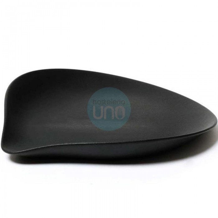 8 Platos Grandes Hondos 23x25 cm, Porcelana Negra, 3 cm Alto, Esmalte Mate con Textura, Comas - 8 unidades 8 Platos Grandes Hondos 23x25 cm, Porcelana Negra, 3 cm Alto, Esmalte Mate con Textura, Comas - 8 unidades