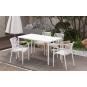 4 Sillones saler, apilable, polipropileno blanco - 4 unidades