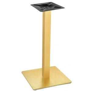 2 Bases de mesa trocadero 72do, acero inoxidable, dorada, base de acero de 8 mm. 45 x 45 cms, altura 72 cms - 2 unidades