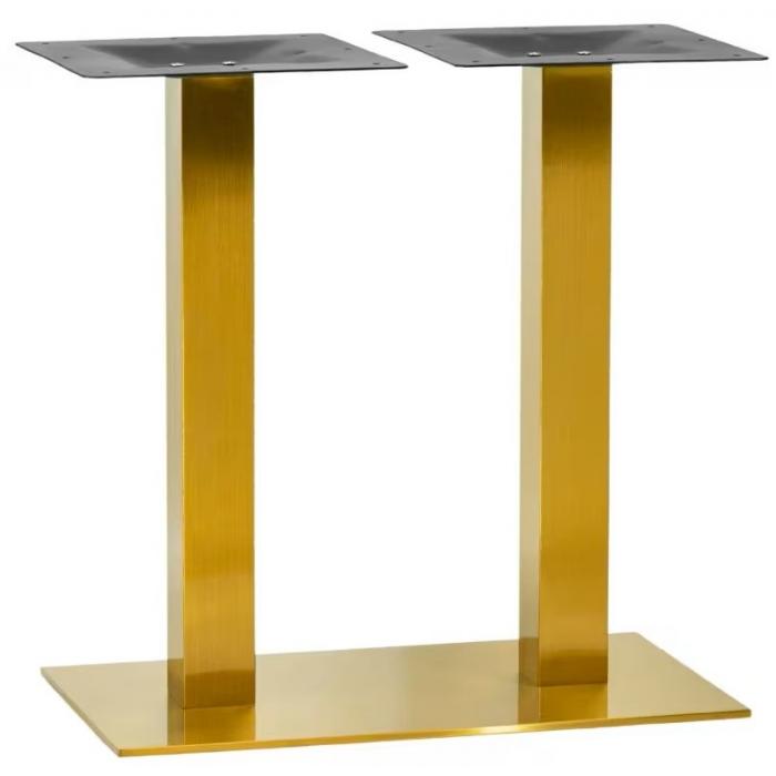 2 Bases de mesa trocadero rt72do, acero inoxidable, dorada, base de acero de 8 mm. 70 x 40 cms, altura 72 cms - 2 unidades 2 Bases de mesa trocadero rt72do, acero inoxidable, dorada, base de acero de 8 mm. 70 x 40 cms, altura 72 cms - 2 unidades