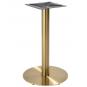2 Bases de mesa bombay 72do, acero inoxidable, dorada, base de acero de 8 mm. 45 cms de diámetro, altura 72 cms - 2 unidades